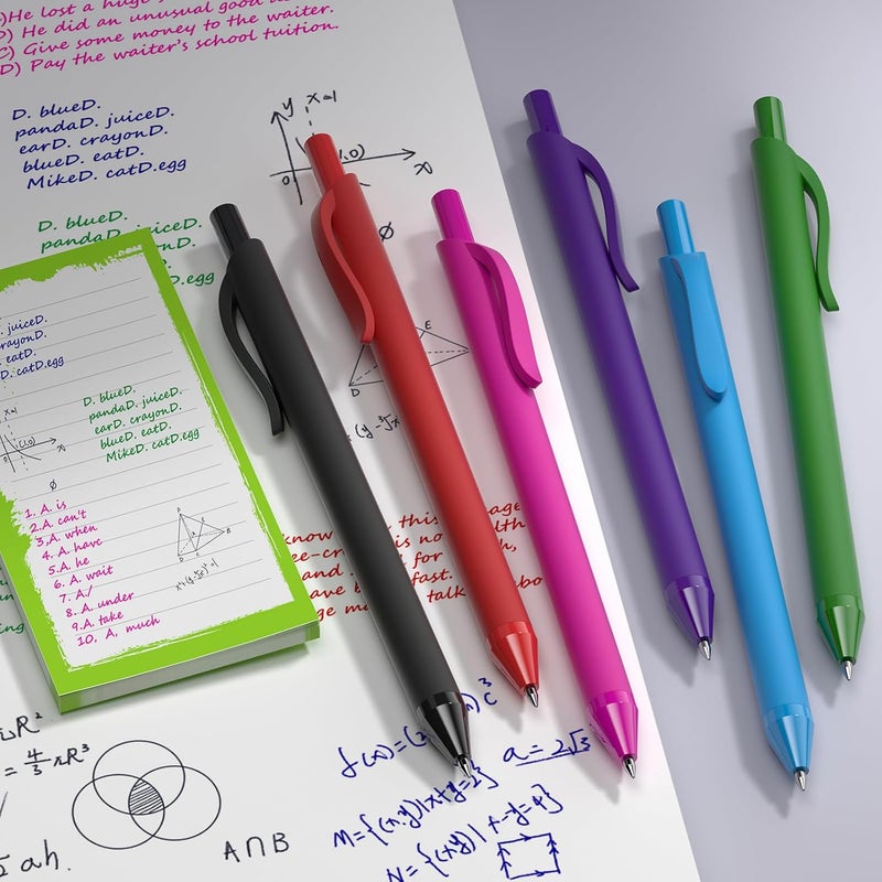 InkSlick 50 Pack Pink Ink Pens - Bulk Pens, 1.0MM Medium Point Ballpoint Pens, Smooth Writing No Bleed Retractable Ball Point Pen (Pink) - Image 5